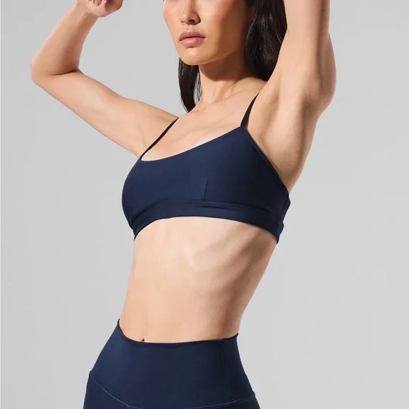 Alo Airlift Intrigue Sports Bra Navy (Small) - Picture 3 of 5